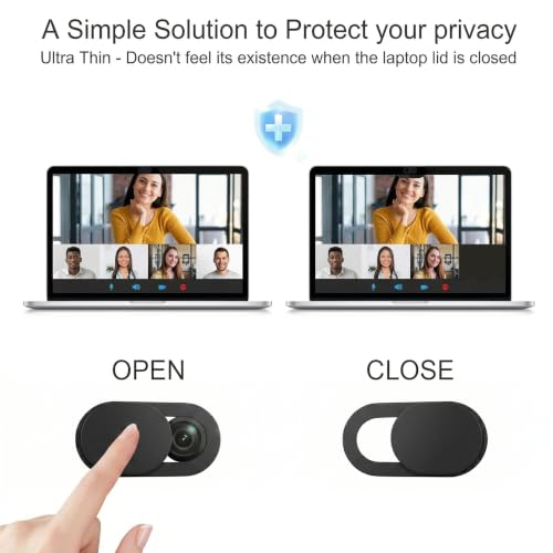 3/6 Pack Webcam Cover Slide for Laptop, Tablet, Mobile Phone - 0.02 Inch Ultra-Thin, Anti-peep Lens, Sliding Blocker (White,6 PCS) - color: White, size: 6 PCS