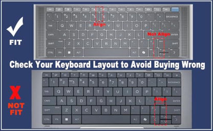 Keyboard Cover for 2026 2025 HP OmniBook 5 Flip 14"/OmniBook 5 Next Gen AI 14" 14-he0037nr 14-he0017nr 14-he0027nr 14-fp0057nr 14-fp0023dx 14-fp0750ng 14-fp0950nd 14-fp0765ng 14-fp0540nd 14" -Dazzle - color: Dazzle