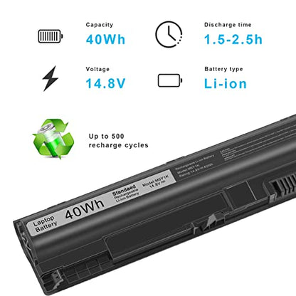 M5Y1K Laptop Battery for Dell Inspiron 14 15 17 5000 3000 Series 5559 5558 3551 3451 3558 i3558 3567 5755 5756 5458 5759 5758 5759 GXVJ3 453-BBBQ WKRJ2 VN3N0 HD4J0 991XP P63F P47F P64 [40Wh 14.8v]] - size: M5Y1K 12.13 2.36 1.57in