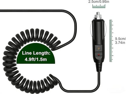 Car Charger Adapter Power Compatible with Type S BT530033-60 6.8 inch Screen Solar Powered Wireless Car Backup Camera