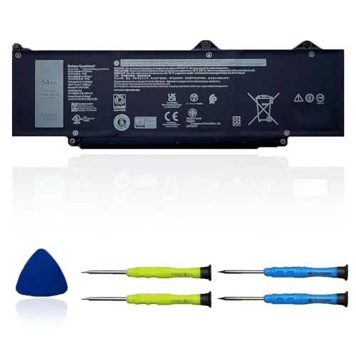 R73TC DR02P Laptop Battery Compatible with Dell Precision 3480 3580 Latitude 3340 3440 3540 5340 5540 5440 Series 2X1V9 GTG7N GRWKG KDM9P 54Wh 4623mAh 11.4V - size: 10.35*3.13*0.24 inch R73TC