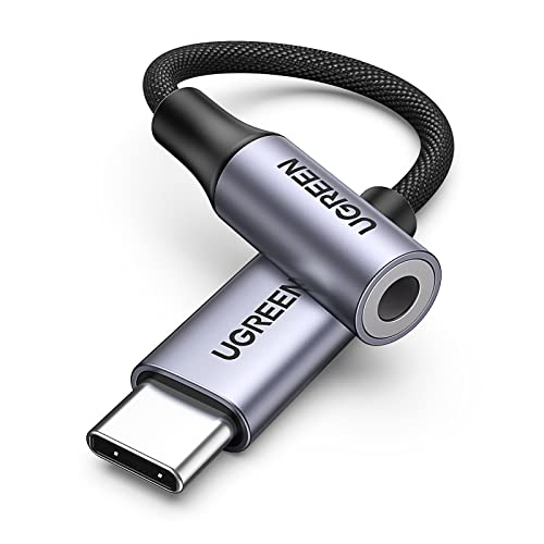 UGREEN USB C to 3.5mm Audio Adapter Type C to Headphone Aux Jack Dongle 24bit/96kHz HiFi DAC Cable Cord Compatible with iPhone 17 16 Pro Max/16 Plus, iPad, Galaxy S25 S26 Ultra, Pixel 10 Grey - color: Grey