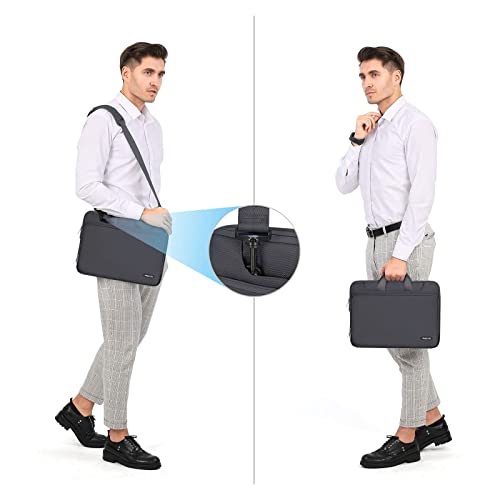 MOSISO 360 Protective Laptop Bag 13.3 inch, 13-14 inch Computer Bag | Compatible with MacBook Air 13 inch/Pro 13 /Pro 14, HP,Dell,Notebook, Laptop Carrying Case with Strap&Handle, Slate Gray - color: Slate Gray, size: 13.3 inch