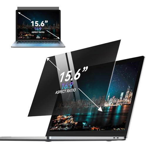 Laptop Privacy Screen 15.6 Inch, Removable 16:9 Aspect Privacy Filter Screen Protector for 15.6 Inch Laptop, Anti Peeping