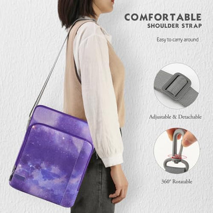MoKo 13.3-14 Inch Laptop Sleeve Bag Carrying Case with Accessory Pocket | Fits iPad Air 13-inch M3, MacBook Pro 14-inch M3/2, MacBook Pro 13-inch M2/M1 and Surface Pro 9/8 13-inch, Purple Starry Sky - color: Purple Starry Sky, size: 13.3-14 Inch