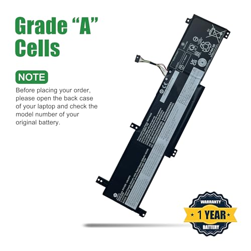 L20L3PF0 Laptop Battery Replacement for Lenovo IdeaPad 3-14ADA6 3-14ALC6 3-14ITL6 3-15ALC6 3-15ITL6 3-17ALC6 3-17ITL6 K14 S14 G2 ITL Series SB11B36276 5B11B36283 L20M3PF0 L20C3PF0 11.1V 45Wh