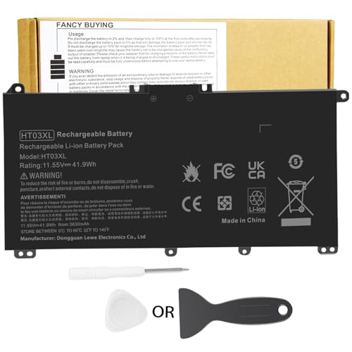 HT03XL L11119-855 Battery for HP Pavilion 14-CE 14-CF 14-DF 14-DQ 14-DK 14M-DH 15-CS 15-DA 15-DB 15-DW 15-DY 17-by 17-CA,15-DA0014DX 15-CS0053CL HSTNN-UB7J HSTNN-DB8R HT03041XL L11421-542 L11421-2C2 - size: 7.32*3.54*0.24inch