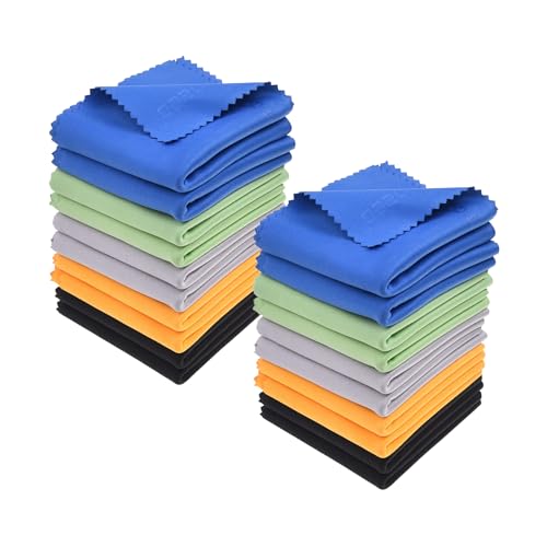 Eco-Fused Microfiber Cleaning Cloth - 12x12 Inch Microfiber Cloth - Pack of 20 Large Cleaning Cloths - Microfiber Cleaning Cloth for Electronics and Monitors - color: 20 Pack -12 X 12 Inch