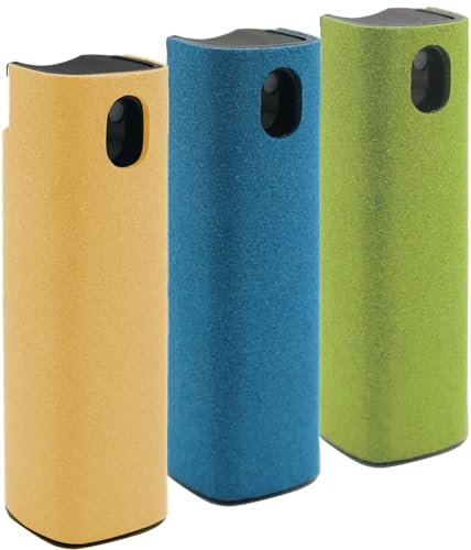 Electronic Touch Screen Cleaner Spray and Wiper, Car Laptop Phone Computer TV Screen Cleaning Accessories for MacBook Display iPad iPhone, Fingerprint Eraser for Screens of Mac - Yellow Green Blue - color: Yellow Green Blue