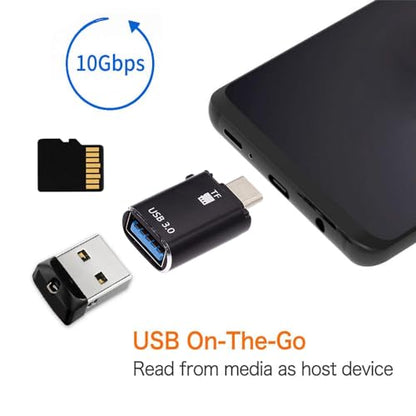 10Gbps USB-C Type-C to USB 3.0 Female OTG & TF Micro-SD Card Reader Adapter for Laptop Tablet Phone - style: USB-C to USB 3.0 OTG