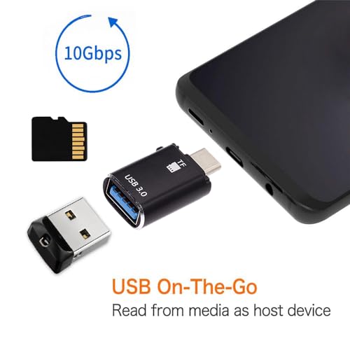 xiwai 10Gbps Type-C USB-C to USB 3.0 Female OTG & Micro-SD TF Card Reader Adapter for Phone Laptop Tablet