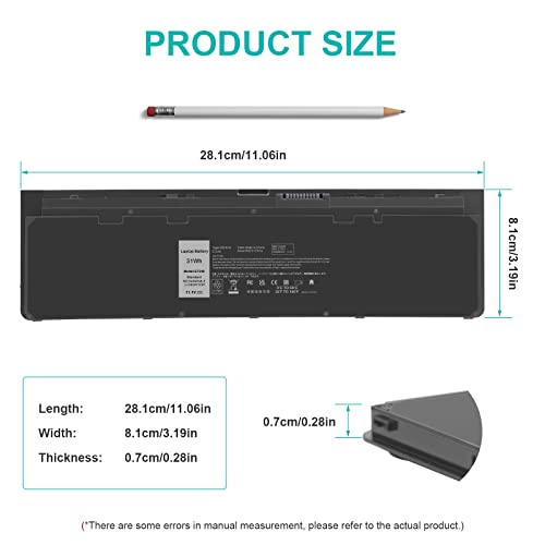 Futurebatt WD52H Replacement Battery Compatible with Dell Latitude E7240 E7250 GVD76 WD52H KWFFN J31N7 NCVF0 W57CV VFV59 HJ8KP 451-BBFX 451-BBFY 451-BBFV 451-BBFT - size: E7240 12.4 4.1 0.7 in