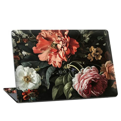 Universal Laptop Skin Sticker with 2 Wrist Pad Skins, Waterproof Scratch Resistant Vinyl Laptop Cover Decal, Cut to Fit for 11–15.6 Inch MacBook HP Dell Lenovo, Blooming Flower - color: Blooming Flower