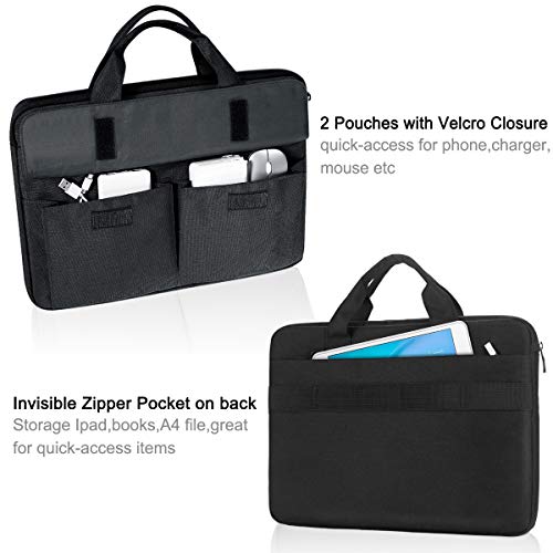 LANDICI Laptop Bag Carrying Case 15.6 Inch with Shoulder Strap, Slim Waterproof Computer Sleeve Cover Compatible with MacBook Pro 15/16, 15-16 Inch HP Acer Dell Lenovo ASUS Laptop, Black - color: Black, size: 14-15.6 Inch