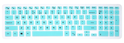 Elastic Silicone Keyboard Cover Skin for 15.6 inch Dell Inspiron 15 3000 & 5000 Series, 17.3 inch Dell Inspiron 17 5000 Series, Inspiron 15 i3541 i5566, Inspiron 17 i5749 Series Laptop (Mint Green) - color: Mint Green
