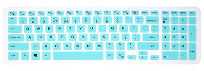 Elastic Silicone Keyboard Cover Skin for 15.6 inch Dell Inspiron 15 3000 & 5000 Series, 17.3 inch Dell Inspiron 17 5000 Series, Inspiron 15 i3541 i5566, Inspiron 17 i5749 Series Laptop (Mint Green) - color: Mint Green
