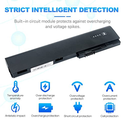 Futurebatt New 5200mAh Laptop Battery for HP Elitebook 2560p 2570p SX03 SX06 632423-001 HSTNN-DB2K - size: 2560P 8.86 3.15 1.38in