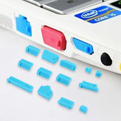 13Pcs/Set Protective Silicone USB RJ45 Port HDMI Interface Cover Anti-Dust Plug Dust Stopper Computer Accessories Dustproof Cover(Pink) - color: pink
