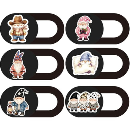 6Pcs 6 Styles Computer Camera Cover Slide 0.03 Inch Ultra Thin Webcam Cover for Mini PC Phone Laptop Desktop Tablets Notebook Gnome Design Plastic Durable Privacy Protectors for Home Use - color: Gnome-1