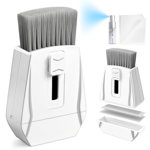 Keyboard Brush, Portable Keyboard Cleaner Soft Bristle Cleaning Brush, Safe Streak-Free Phone Screen Cleaner, Retractable Laptop Cleaning Kit for Computer MacBook PC iPad Camera Lens Monitor