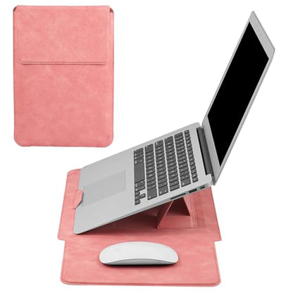 HoYiXi 15.6 16 Inch Laptop Sleeve Case with Stand Feature for MacBook Pro 16 2025 & 2021,ASUS Vivobook 15/MacBook Pro 15/Surface 3/Matebook D15/Galaxy Book Flex,15-16'' Laptop Cover,Rose Red - color: Rose Red, size: 15-16'' laptop