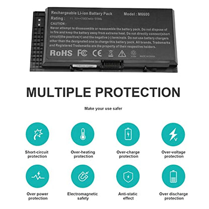 Fancy Buying FV993 M4800 M6800 Laptop Battery for Dell Precision M4600 M4700 M6700 M6600 Series,Fits RY6WH FJJ4W KJ321 PG6RC V7M28 R7PND 0TN1K5 7DWMT JHYP2 K4RDX Laptop [11.1V /7800mAh/89Wh] - size: 8.07*2.05*0.83inch M6600