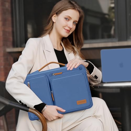MOSISO 360 Protective Laptop Case 16 inch, 15-15.6 inch Laptop Sleeve | Compatible with MacBook Pro 16, HP Acer Dell Lenovo ASUS, Side Open Carrying Case with 4 Zipper Pockets, Cadet Blue - color: Cadet Blue, size: 16 inch