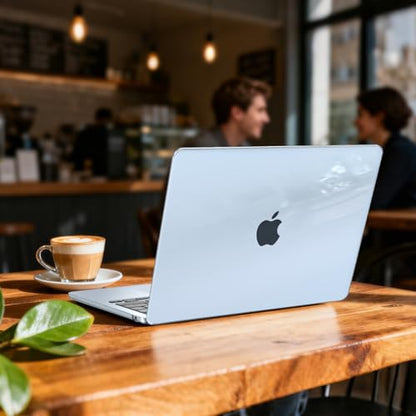 B BELK Compatible with MacBook Air 13 inch Case 2026 2025-2022 M5 M4 M3 M2 | A3449 A3240 A3113 A2681, Plastic Hard Shell for MacBook Air 13.6 inch Case&Keyboard Cover&Screen Protector, Crystal Sky Blue - color: Crystal Sky Blue