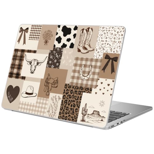 Compatible with MacBook Pro 14 inch Case M5 M4 M3 M2 M1 Pro/Max 2026-2021 A3427 A3426 A3434 A3112 A3185 A3401 A2918 A2992 A2779 A2442, Cute Western Cowboy Collage Hard Shell Matte Cover - color: Cowboy E, size: MacBook Pro 14 inch