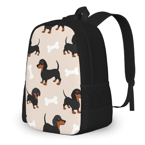 Waterproof College Gym Backpack Lightweight Travel Day Pack Carry On Backpack For Women Men Wiener Dog Doxie Dachshund Weiner Dog Pet Dogs - color: Color577