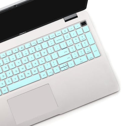 2 PCS Keyboard Cover Skin for 15.6 Inch Dell Latitude 3540 5520 5521 5540 5550, 15.6'' Dell Precision 3560 3561 3570 3571 3580 3581 3590 3591 Laptop Protective Keyboard Cover-HotBlue+Clear - color: HotBlue+Clear