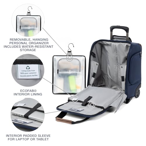 Travelpro Crew Classic Lightweight Softside Luggage, Rolling Underseat Carry on Bag, 14" Laptop or Tablet Sleeve, Men and Women, 17-Inch, Patriot Blue - color: Patriot Blue