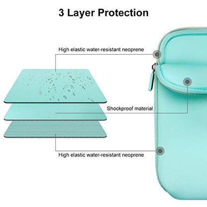 AULEEP 11-12 Inch Laptop Sleeves, Neoprene Notebook Computer Pocket Tablet Carrying Sleeve/Water-Resistant Compatible Laptop Sleeve for Acer/Asus/Dell/Lenovo/HP (Light Green) - color: light green, size: 11-12 inch