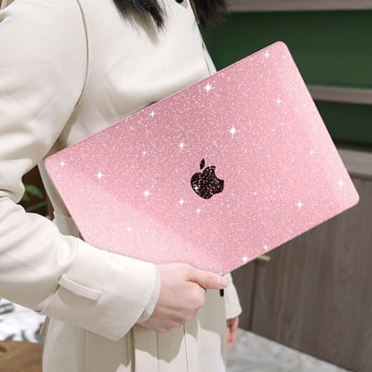 MEEgoodo Case for MacBook Pro 13 inch Case with M2 Chip 2022 2021 2020 Released A2338 M1 A2251 A2289, Plastic Hard Shell with Keyboard & Camera Cover Compatible with MacBook Pro 13, Glitter Pink - color: Glitter Pink