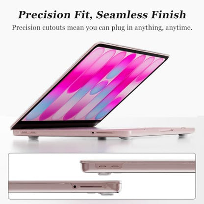 ProElife 3-in-1 for MacBook Neo, Clear Hard Shell, Sleeve & Keyboard Cover | Pink Laptop Case, Clear Keyboard Skin, Heat Dissipation, Precision Fit, Water-Resistant & Reusable, Complete Accessory Kit - color: Clear+Pink