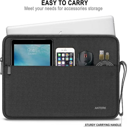 Laptop Sleeve 15.4 Inch, Shockproof Protective Computer Cover with Handle | Laptop Case, Shockproof Protective Carrying Laptop Bag Compatible for 14 Inch MacBook Air/Pro, HP, Dell, Asus, Lenovo, Black - color: Black, size: 15 Inch