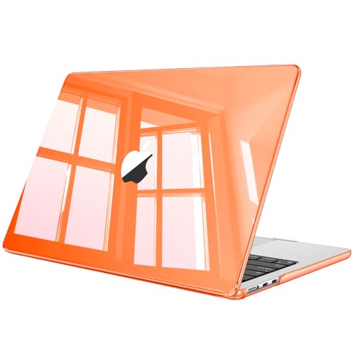 Fintie Case for MacBook Air 13 inch A3449/A3240/A3113/A2681 2022-2026 | M2/M3/M4/M5, Snap On Hard Shell, Full Port Access, Easy On/Off, Lightweight, Cosmic Orange - color: Garden-Black
