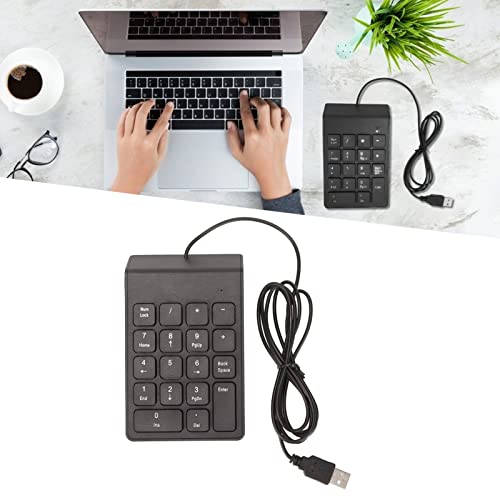 Wired Number Pad 18 Keys, Ergonomic USB Mini Numeric Keypad, Plug and Play Quiet Typing for PC Laptop Desktop, 2 Pack (Silicone) - size: Silicone