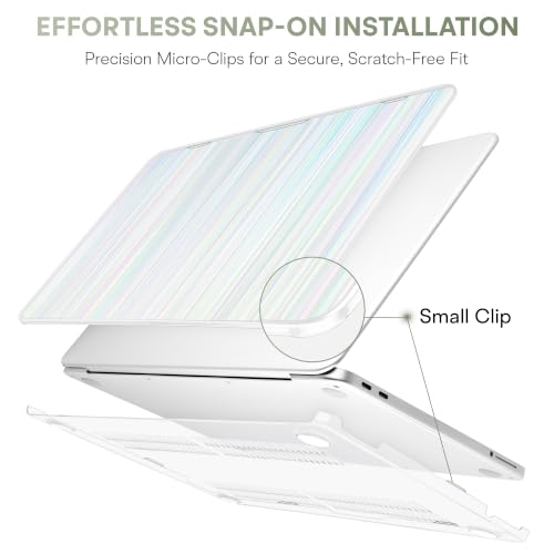 May Chen Compatible with MacBook Neo 13 inch Case 2026 Model A3404, Plastic Hard Shell,Keyboard Cover,Screen Protector,Dust Plug, for MacBook Neo 13" with A18 Pro Chip, Blue Strips - color: Blue strips