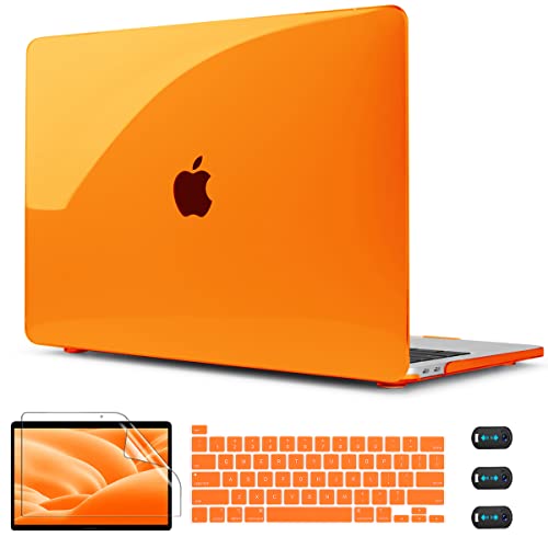 CISSOOK for MacBook Pro 13 inch Case Orange A2338 A2251 A2289 2020-2025 Release, Hard Shell Case with Keyboard Cover for MacBook Pro 13 Inch M1 M2 -Orange - color: Orange