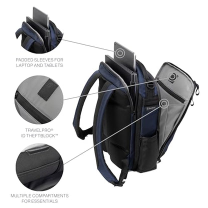 Travelpro Altitude Slim Expandable Travel Laptop Backpack 20-24L, 16 Inch - color: Aviator Navy