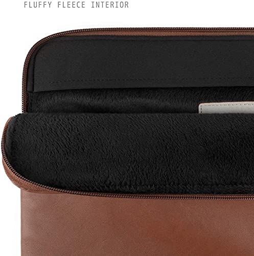 Comfyable Slim Protective Laptop Sleeve, PU Leather Bag Compatible with 15" MacBook Air (Snug Fit) M5 & 14" MacBook Pro M5 Pro/Max 2026 (Loose Fit), Brown - color: Brown, size: Snug Fit for MacBook Air 15-in