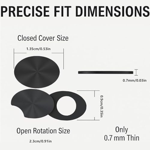 Camera Privacy Cover - 3 Piece Smart Anti Spy Lens Protector, Sliding Webcam Blocker for Phone Glasses Devices | Security Shield for Meetings Travel Driving Business Office Use