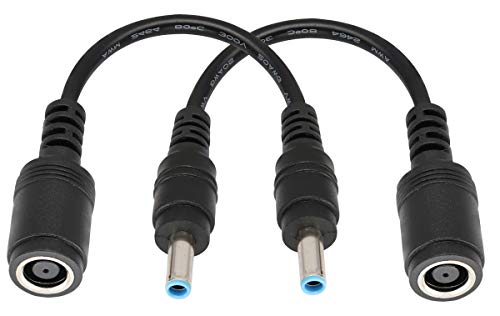Tip Laptop Power Adapter Cable DC 7.4mm x 5.0mm Female to 4.5mm x3.0mm Male Charging Connector Power Converter Cable DC Jack for HP Notebook Adapter Replacement Power Cord(15.8cm/2Pack) - color: cable