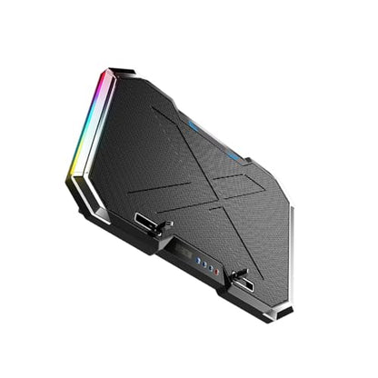 Adjustable RGB Led Laptop Cooler Pad Notebook Cooling Base LCD Touch for Under Gaming and Office