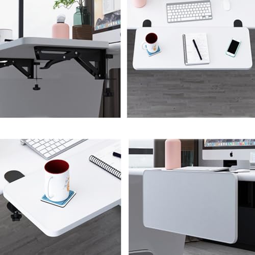 Under Desk Keyboard Tray Support Bracket Adjustable Desktop Extension Board Stand Clamp-on Keyboard Holder Arm Rest Tray Extension Plate Support Rack for Desk, NO Board/Tray, 1 Set (Style02) - style: Style02