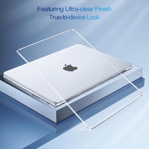 MOSISO Compatible with MacBook Neo Case 13 inch 2026 A3404 A18 Pro Chip | Ultra-thin Protective Crystal Hard Shell Case&Keyboard Cover&Screen Protector, Clear - color: Clear
