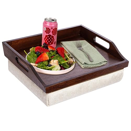 ROSSIE HOME Wood Lap Tray – Java Bamboo, Fits 15.6” Laptops - color: Java, size: Single Tray