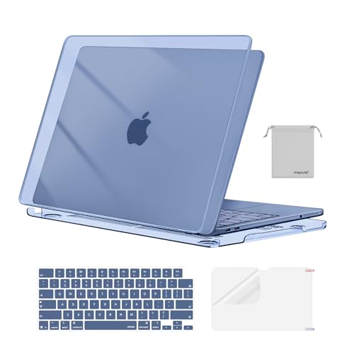 MOSISO Compatible with MacBook Neo Case 13 inch 2026 A3404 A18 Pro Chip | 4 in 1 Kit Precision Fit Crack & Scratch Resistant Protective Hard Shell Case Cover, Crystal Indigo - color: Crystal Indigo