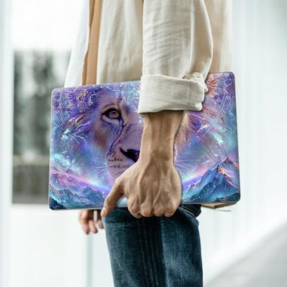 Reusable Universal Laptop Skin Sticker, Cut to Fit for 11.6–15.6 Inch Laptops, Waterproof Protective Film, No-Residue - Galaxy Lion - color: Galaxy Lion